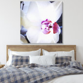 Witte Orchidee Bloemen Canvas Afdruk (Insitu (Slaapkamer))