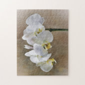 Witte Orchidee Bloemen Floral Art Puzzel Legpuzzel (Verticaal)