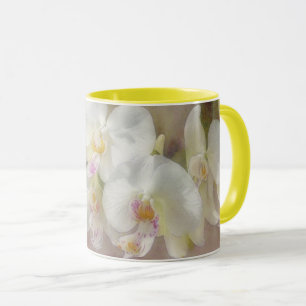 Witte Orchidee Bloemen Flower Art Mok Cup