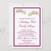 Witte orchidee bloemen Tropisch strand bruiloft Kaart (Voorkant)