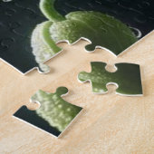 Witte orchidee bloemig legpuzzel (Zijkant)