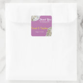 Witte Orchidee bruiloft dank u label Sticker (Tas)