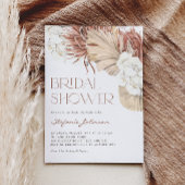 Witte orchidee en gedroogde Palm Boho Vrijgezellen Kaart