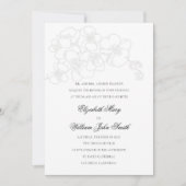 Witte orchidee faux reliëf formele elegante bruilo kaart (Voorkant)