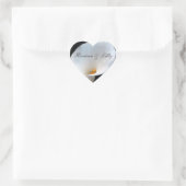 Witte Orchidee gepersonaliseerde hart bruiloft Sti Hart Sticker (Tas)