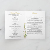 Witte Orchidee Lelie Twee Foto Funeral Programma (Binnen)