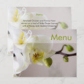 Witte orchidee · Menu Briefkaart (Voorkant / Achterkant)
