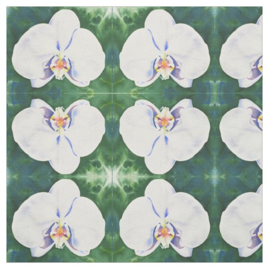 Witte Orchidee Stof (Swatch)