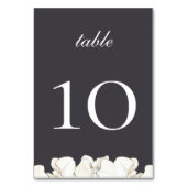 Witte orchidee tafel nummer Kaart (Achterkant)