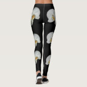 Witte orchidee, tropische witte bloemen leggings (Achterkant)