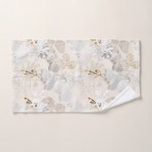 Witte orchideeën op een lichte crème   bad handdoek (Handdoek)