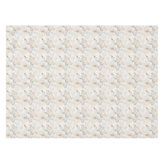 Witte orchideeën op een lichte crème tafelkleed (Voorkant (Horizontaal))