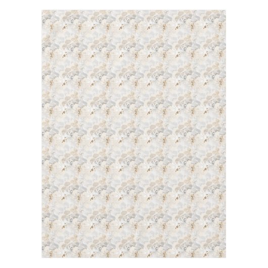 Witte orchideeën op een lichte crème tafelkleed (Voorkant)