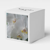 Witte Orchideeën op persoonlijke fornuizen Bedankdoosjes (Voorkant Zijde)