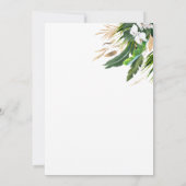 Witte orchideeën palm bladeren gouden ballon doop kaart (Achterkant)
