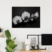 witte orchideeën poster (Thuiskantoor)