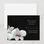witte orchideeën rsvp kaartje (Voorkant / Achterkant)