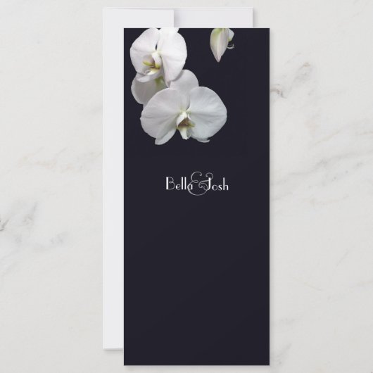 Witte Orchideeën Save the Date Aankondiging (Achterkant)