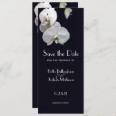 Witte Orchideeën Save the Date Aankondiging (Voorkant / Achterkant)