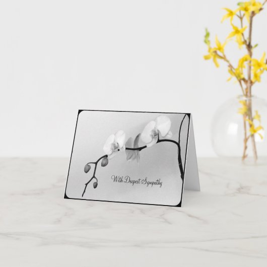 Witte Orchideeën voor Dood van Moeder - de Kaart (Gele Bloem)