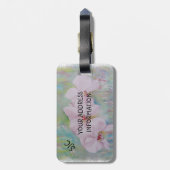 WITTE ORCHIDEN GEPERSONALISEERD BAGAGELABEL (Achterkant verticaal)