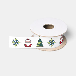 Witte origami kerst lint