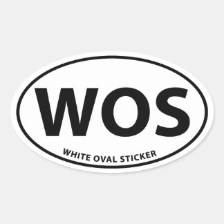 Witte ovale Sticker