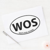 Witte ovale Sticker (Envelop)