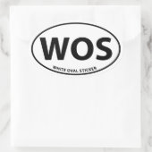 Witte ovale Sticker (Tas)
