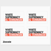 Witte overheersing is terrorisme rechthoekige sticker (Vel)