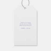 witte overlay | Paar foto bruiloft dank u Cadeaulabel (Achterkant)