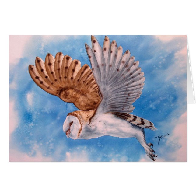WITTE OWL IN VLICHT (Voorkant Horizontaal)