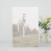 Witte paard briefpapier (Staand voorkant)