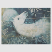 Witte Paard Maan Decoupage Tissuepapier (Voorkant)