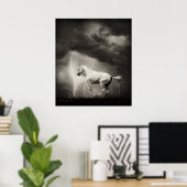 Witte paard poster (Thuiskantoor)