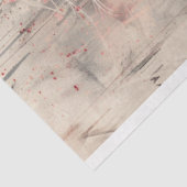 Witte Paard Rode Splatter Olie Art Decoupage Tissuepapier (Detail)