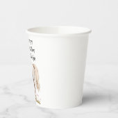 Witte Paard Roze Boog Bloemen Verjaardag Papieren Bekers (Links)