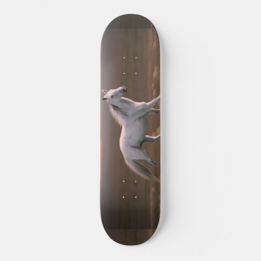 Witte paard skateboard (Voorkant)