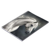 Witte paard stromende manen notitieboek (Linkerzijde)