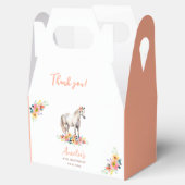 Witte Paard Verjaardagsfeestje Bloemen Pony Favor Bedankdoosjes (Geopend)