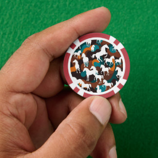 Witte Paarden Abstract Poker Chips