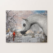 Witte paarden en kardinalen Puzzle Legpuzzel (Horizontaal)