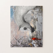 Witte paarden en kardinalen Puzzle Legpuzzel (Verticaal)