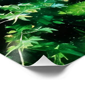 Witte paarden grazen in serene groene weide perfect poster (Hoek)