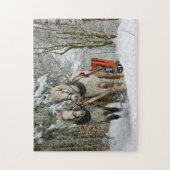 Witte paarden legpuzzel (Verticaal)