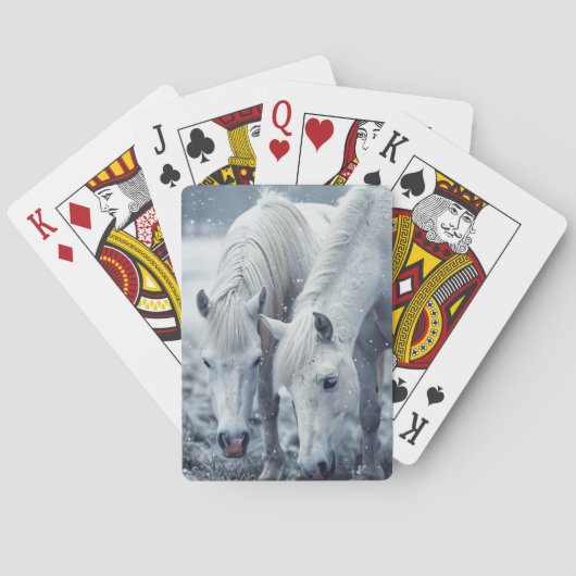 Witte paarden pokerkaarten (Achterkant)