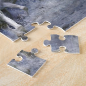 Witte paarden spel puzzel (Zijkant)