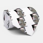 witte paarden stropdas (Opgerold)