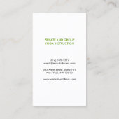 WITTE PAARDENBLOEMEN YOGA LERAAR, YOGA INSTRUCTEUR VISITEKAARTJE (Achterkant)
