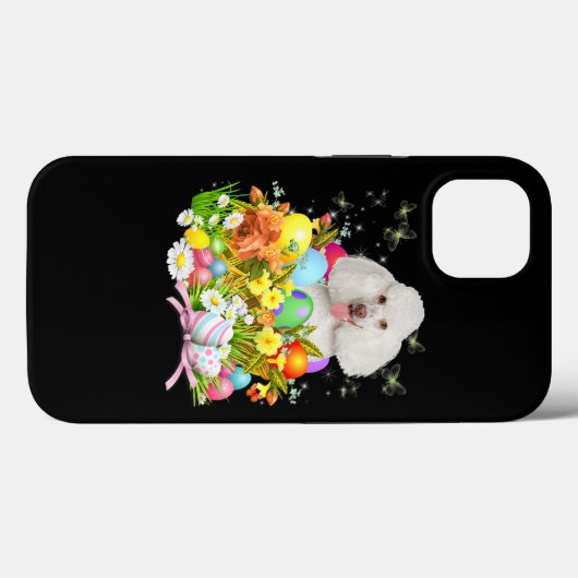 Witte paardevlek met paasemeieren Case-Mate iPhone case (Achterkant (horizontaal))